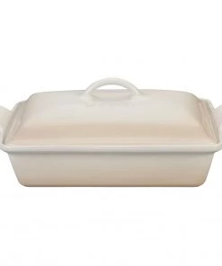 Le Creuset 4 Qt. (12" X 9") Heritage Covered Rectangular Casserole - Meringue Bakers & Casseroles