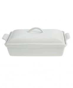 Bakers & Casseroles Le Creuset 4 Qt. (12" X 9") Heritage Covered Rectangular Casserole - White