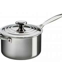 Saucepans & Sauciers Le Creuset 4 Qt. Saucepan With Lid & Helper Handle - Stainless Steel