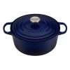 Le Creuset 5 1/2 Qt. Signature Round Dutch Oven W/Stainless Steel Knob - Indigo Dutch Ovens & Brasiers 1 Le Creuset 5 1/2 Qt. Signature Round Dutch Oven W/Stainless Steel Knob - Indigo Dutch Ovens & Brasiers