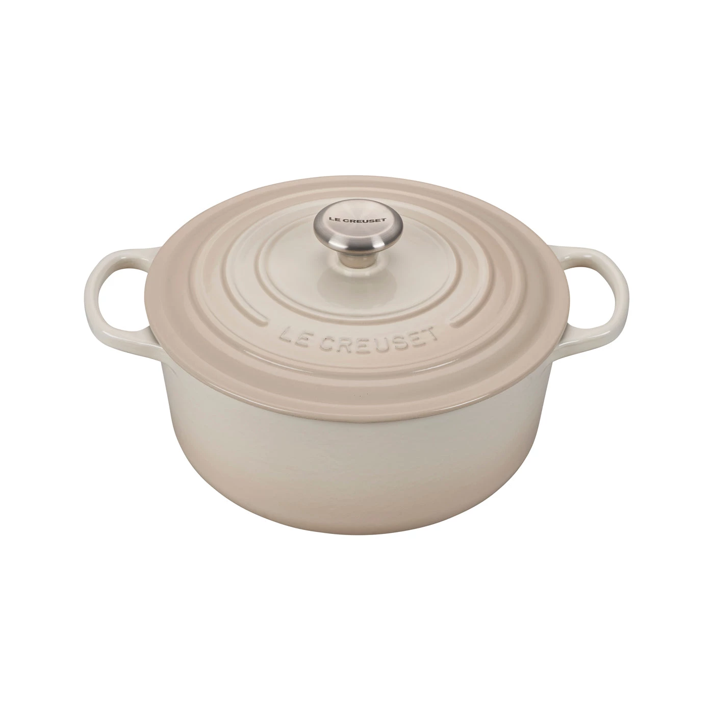 Dutch Ovens & Brasiers Le Creuset 5 1/2 Qt. Signature Round Dutch Oven W/Stainless Steel Knob - Meringue 3 Dutch Ovens & Brasiers Le Creuset 5 1/2 Qt. Signature Round Dutch Oven W/Stainless Steel Knob - Meringue
