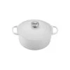 Le Creuset 5 1/2 Qt. Signature Round French Oven W/Stainless Steel Knob - White Dutch Ovens & Brasiers