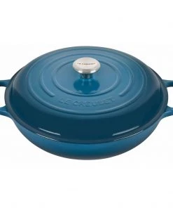Dutch Ovens & Brasiers Le Creuset 5 Qt. Signature Braiser W/Stainless Steel Knob - Deep Teal