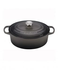 Le Creuset 5 Qt. Signature Oval Dutch Oven W/Stainless Steel Knob - Oyster