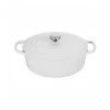 Dutch Ovens & Brasiers Le Creuset 5 Qt. Signature Oval Dutch Oven W/Stainless Steel Knob - White 1 Dutch Ovens & Brasiers Le Creuset 5 Qt. Signature Oval Dutch Oven W/Stainless Steel Knob - White