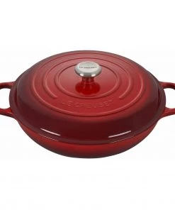Le Creuset 5 Qt. Signature Braiser W/Stainless Steel Knob - Cherry Dutch Ovens & Brasiers
