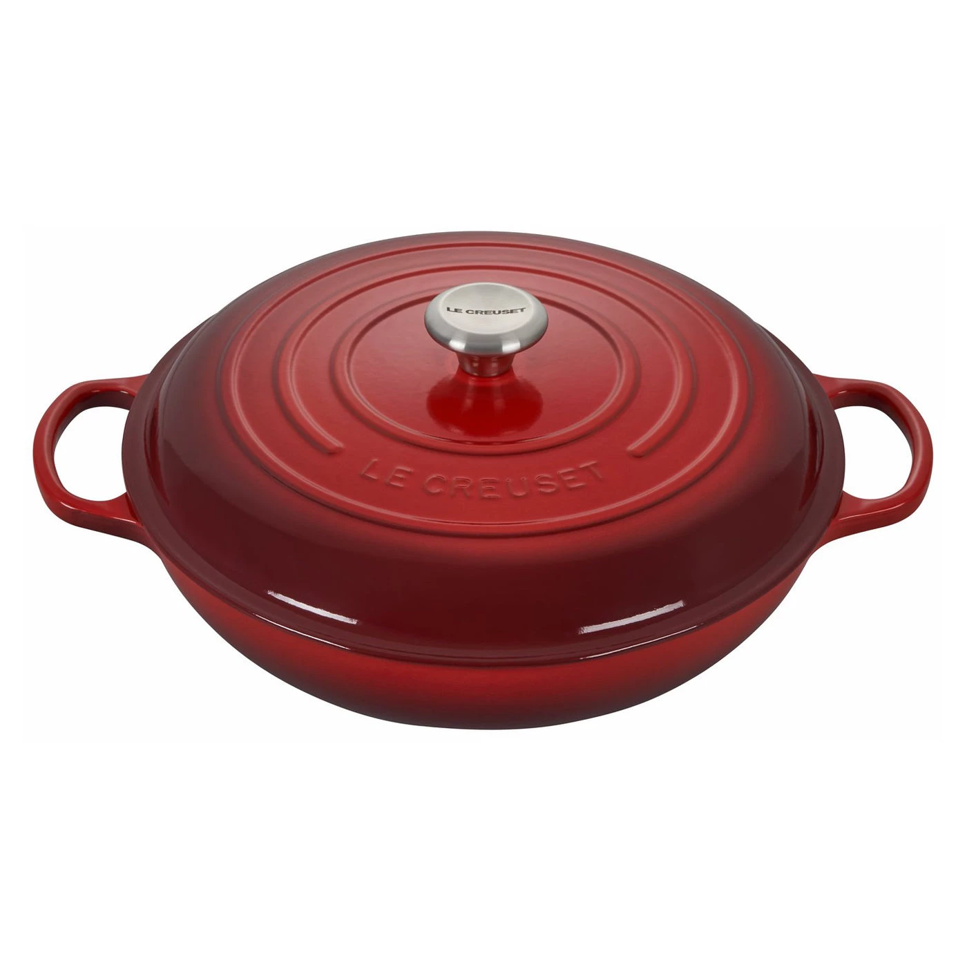 Le Creuset 5 Qt. Signature Braiser W/Stainless Steel Knob - Cherry Dutch Ovens & Brasiers 3 Le Creuset 5 Qt. Signature Braiser W/Stainless Steel Knob - Cherry Dutch Ovens & Brasiers