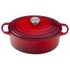 Le Creuset 5 Qt. Signature Oval French Oven W/Stainless Steel Knob - Cherry Dutch Ovens & Brasiers
