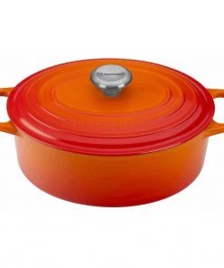 Le Creuset 5 Qt. Signature Oval French Oven W/Stainless Steel Knob - Flame