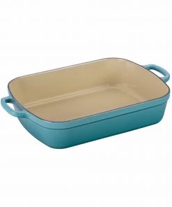 Le Creuset 5 1/4 Qt. (10" X 15 3/4") Signature Rectangular Roaster- Caribbean