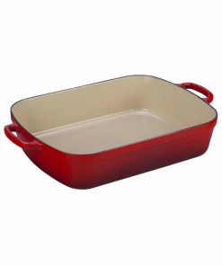 Le Creuset 5 1/4 Qt. (10" X 15 3/4") Signature Rectangular Roaster- Cherry Roasters