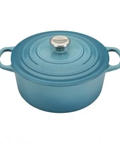 Le Creuset 5 1/2 Qt. Signature Round French Oven W/Stainless Steel Knob - Caribbean Dutch Ovens & Brasiers