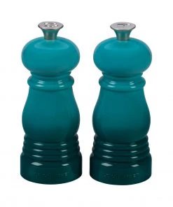 Salt & Pepper Mills Le Creuset 5" X 2" Petite Salt And Pepper Mill Set - Caribbean