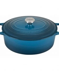 Le Creuset 6 3/4 Qt. Signature Oval Dutch Oven W/Stainless Steel Knob - Deep Teal Dutch Ovens & Brasiers