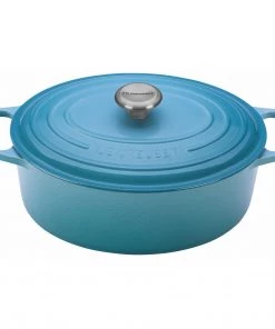 Le Creuset 6 3/4 Qt. Signature Oval French Oven W/Stainless Steel Knob - Caribbean Dutch Ovens & Brasiers