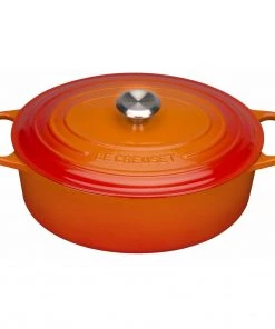 Le Creuset 6 3/4 Qt. Signature Oval French Oven W/Stainless Steel Knob - Flame