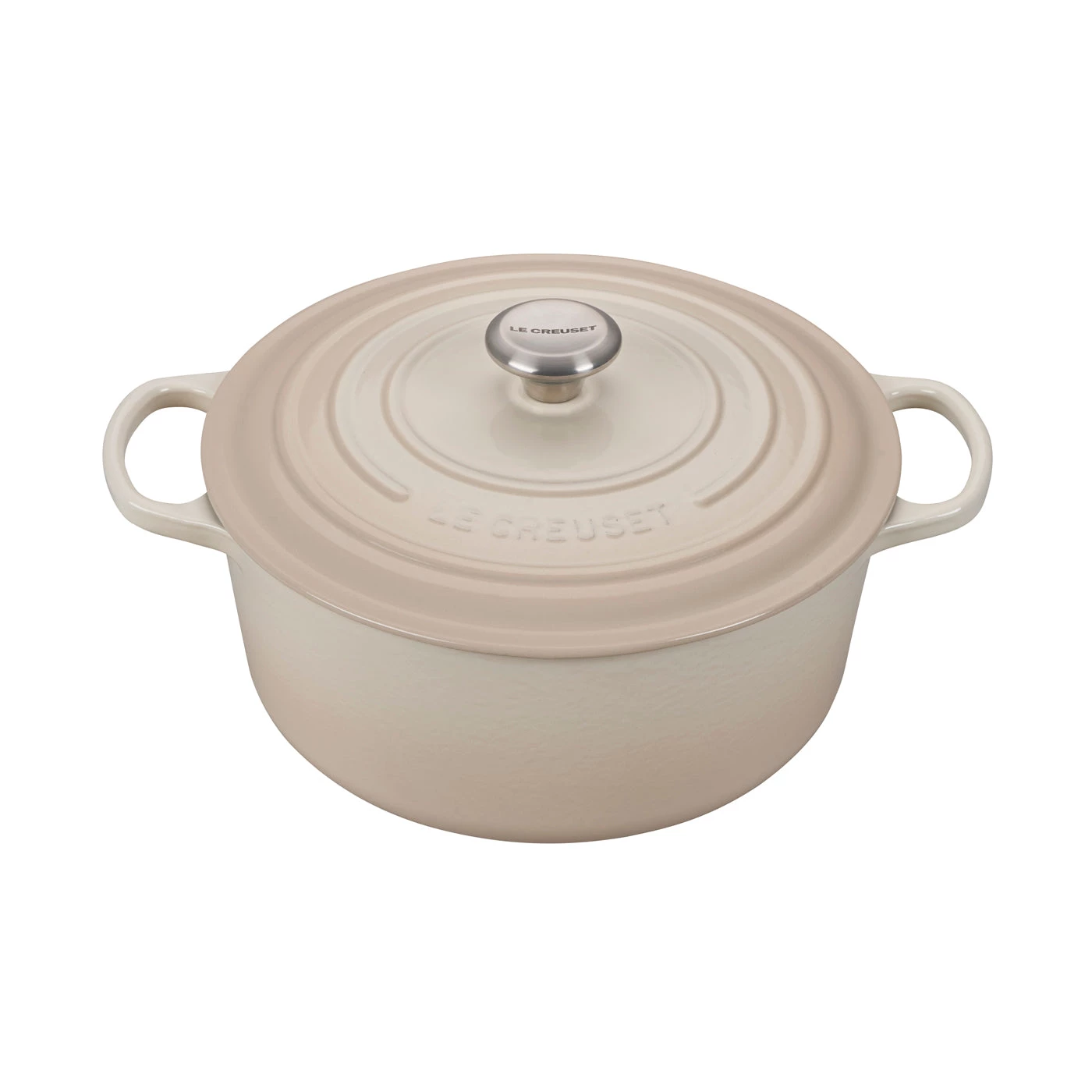 Le Creuset 7 1/4 Qt. Signature Round Dutch Oven W/Stainless Steel Knob - Meringue Dutch Ovens & Brasiers 3 Le Creuset 7 1/4 Qt. Signature Round Dutch Oven W/Stainless Steel Knob - Meringue Dutch Ovens & Brasiers