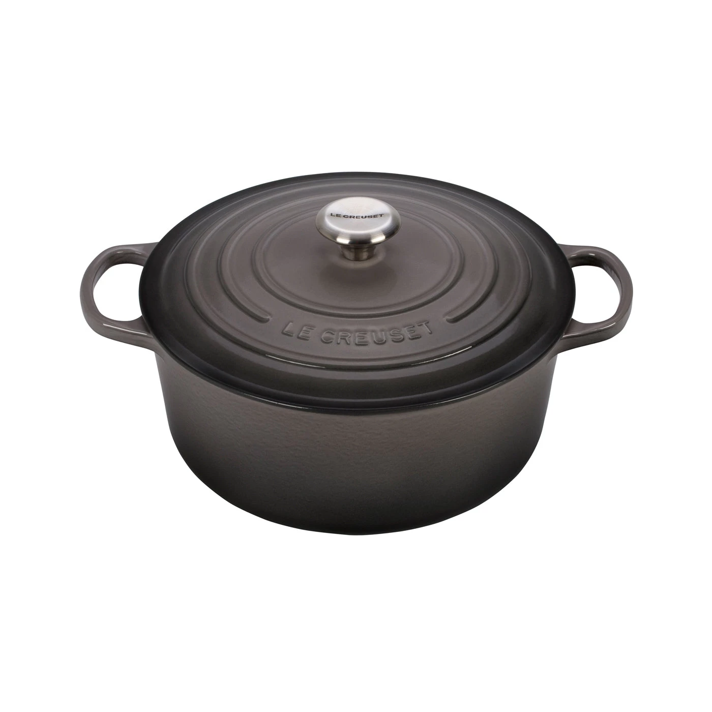 Le Creuset 7 1/4 Qt. Signature Round Dutch Oven W/Stainless Steel Knob - Oyster Dutch Ovens & Brasiers 3 Le Creuset 7 1/4 Qt. Signature Round Dutch Oven W/Stainless Steel Knob - Oyster Dutch Ovens & Brasiers