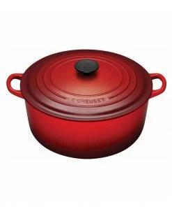 Le Creuset 7 1/4 Qt. Signature Round French Oven - Cherry Dutch Ovens & Brasiers