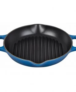 Le Creuset 9.75" Signature Deep Round Grill Pan - Marseille Grill Pans & Griddles