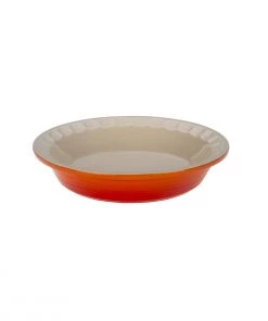 Le Creuset 9" Heritage Pie Dish - Flame Pie Dishes & Tart Pans