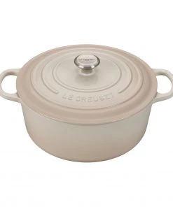 Le Creuset 9 Qt. Signature Round Dutch Oven W/Stainless Steel Knob - Meringue