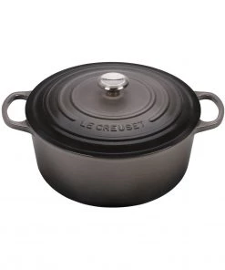 Le Creuset 9 Qt. Signature Round Dutch Oven W/Stainless Steel Knob - Oyster Dutch Ovens & Brasiers
