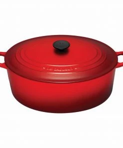 Le Creuset 9 1/2 Qt. Signature Oval French Oven - Cherry Dutch Ovens & Brasiers