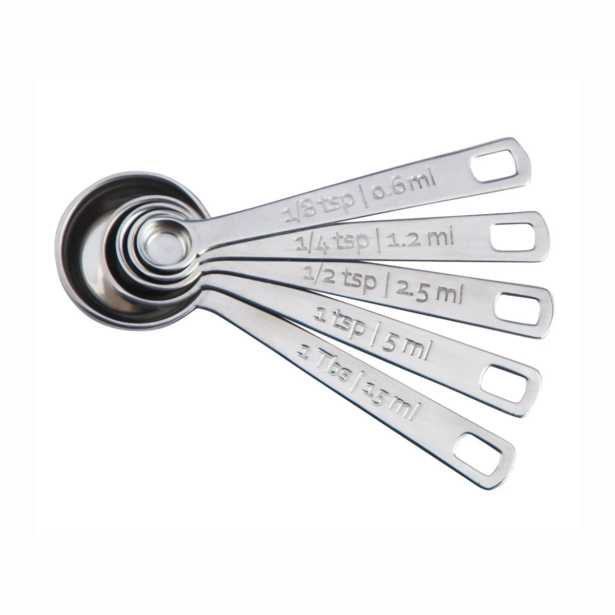 Le Creuset Measuring Spoons - Set Of 5 - Stainless Steel Measuring Cups & Spoons 3 Le Creuset Measuring Spoons - Set Of 5 - Stainless Steel Measuring Cups & Spoons
