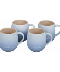 Le Creuset Set Of 4 - 13 Oz. Heritage Mugs - Coastal Blue Coffee Mugs & Teacups