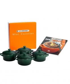 Le Creuset Set Of 4 Mini Cocottes With Mini-Cocotte Cookbook (8 Oz. Each) - Artichaut