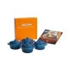 Le Creuset Set Of 4 Mini Cocottes With Mini-Cocotte Cookbook (8 Oz. Each) - Marseille Ramekins & Souffles