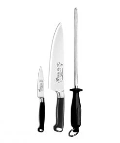 Knife Sets Messermeister San Moritz Elite - 3 Pc. "What A Steel" Knife Gift Set