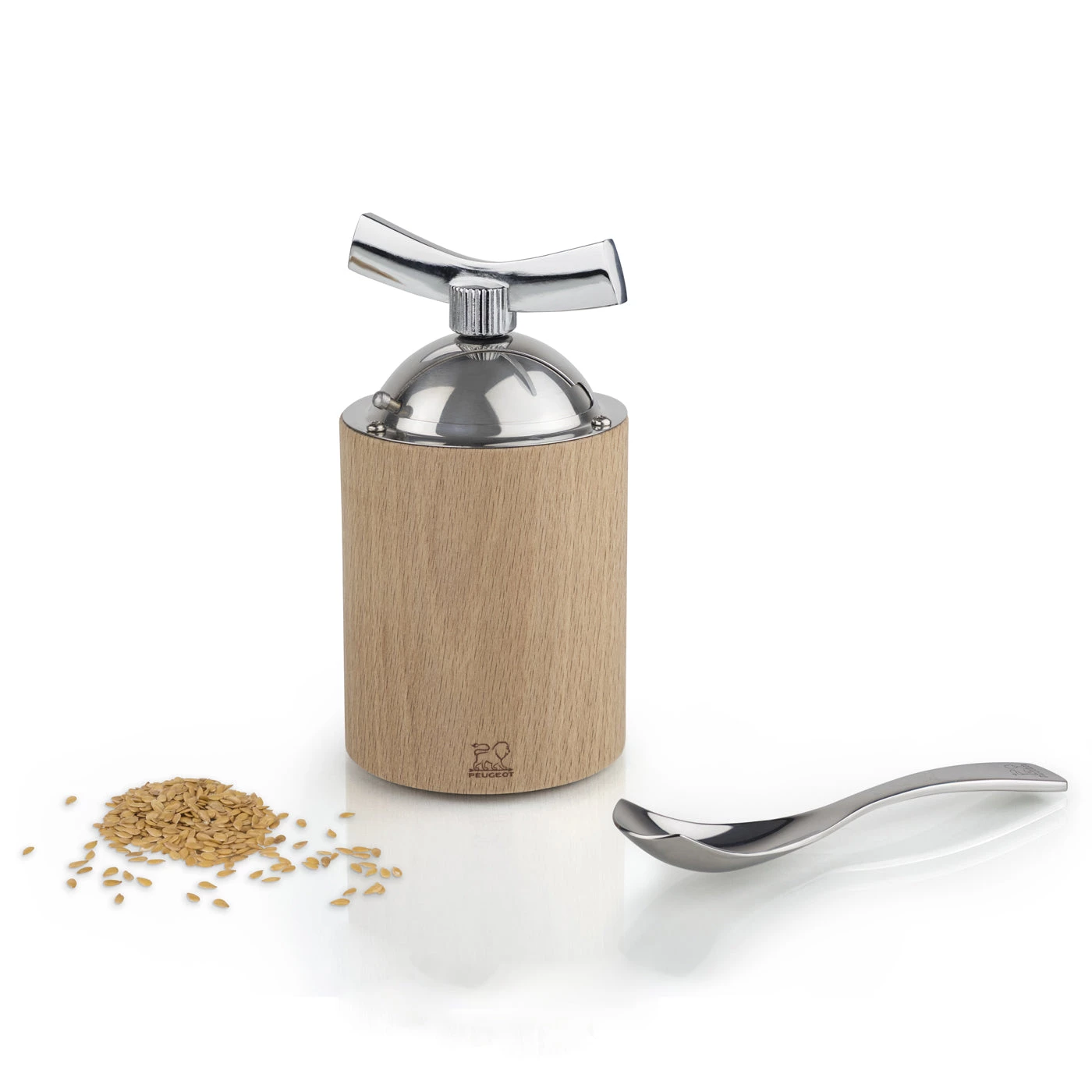 Spice & Nut Tools Peugeot Isen Natural Wood/Stainless Flax Seed Mill - 18cm/7" 3 Spice & Nut Tools Peugeot Isen Natural Wood/Stainless Flax Seed Mill - 18cm/7"