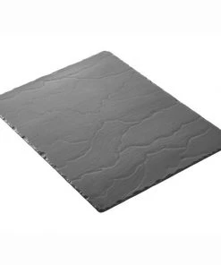 Revol Basalt Large Rectangular Tray - 15.75" X 11.75" X 0.25" - Slate Baskets, Bowls & Trays