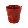 Revol Froisses - 6 1/4 Oz. Cappuccino Crumpled Tumbler - Pepper Red Glasses