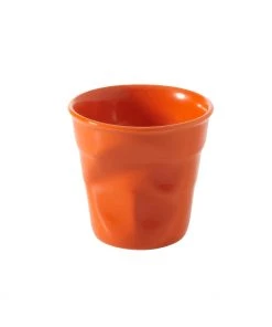 Revol Froisses - 2 3/4 Oz. Espresso Crumpled Tumbler - Clementine