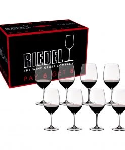 Riedel Vinum Cabernet Sauvignon/Merlot/Bordeaux Pay 6 Get 8 Glasses - Set Of 8 Wine Glasses