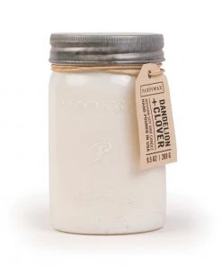 Paddywax Candles Relish Jar Collection Candle, 9.5-Ounce, White Dandelion & Clover