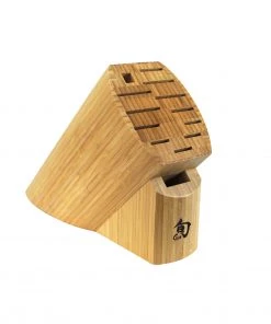 Shun 13-Slot Bamboo Block Knife Storage