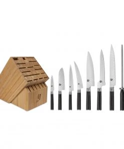 Knife Sets Shun Classic 9 Pc Chef's Choice Knife Block Set