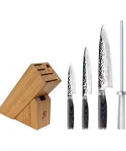 Shun Premier Grey 5 Pc Starter Knife Block Set Knife Sets