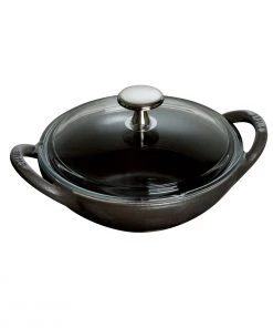 Woks Staub Baby Wok - 0.5QT - 6 1/2" - Black Matte