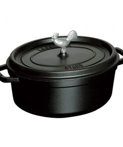 Staub Coq Au Vin Cocotte - 5.75Qt - Black Matte