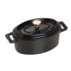Ramekins & Souffles Staub Mini Oval Cocotte - 1Qt - Black Matte