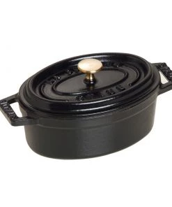 Ramekins & Souffles Staub Mini Oval Cocotte - 1Qt - Black Matte