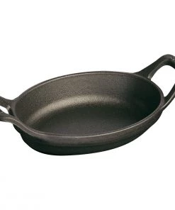 Staub Mini Oval Dish - 8oz - 5 1/2" - Black Matte Serveware