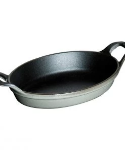 Staub Mini Oval Dish - 8oz - 5 1/2" - Graphite Grey