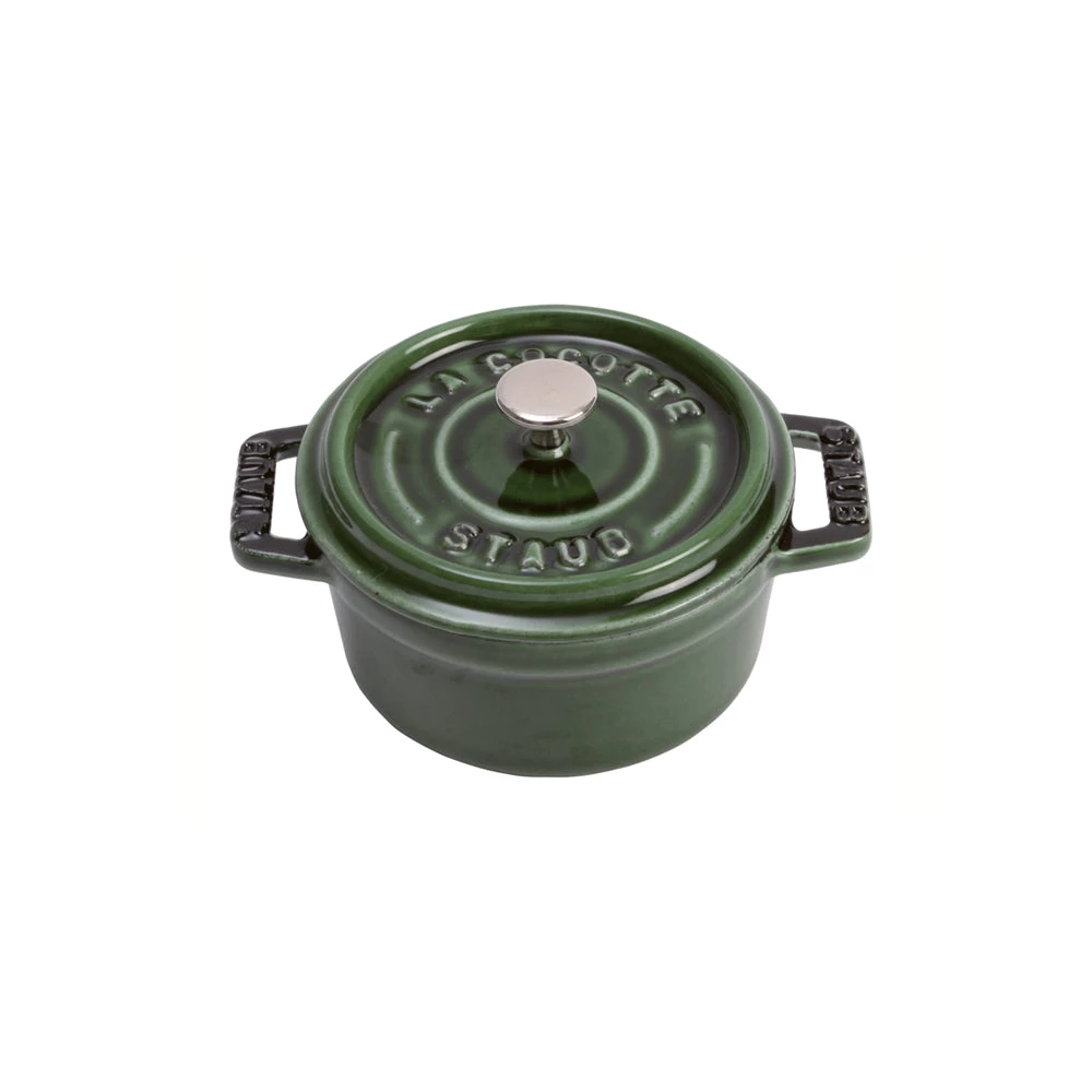 Ramekins & Souffles Staub Mini Round Cocotte - 0.25Qt - Basil 3 Ramekins & Souffles Staub Mini Round Cocotte - 0.25Qt - Basil