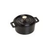 Staub Mini Round Cocotte - 0.25Qt - Black Matte
